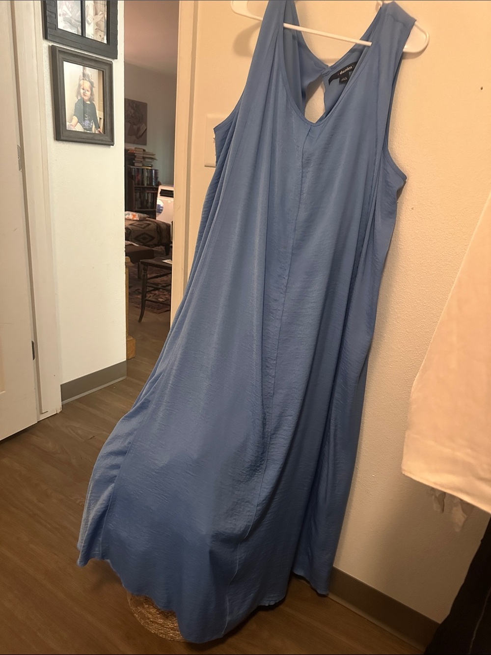 Denim 24/7 Sky Blue Sleeveless Maxi Dress